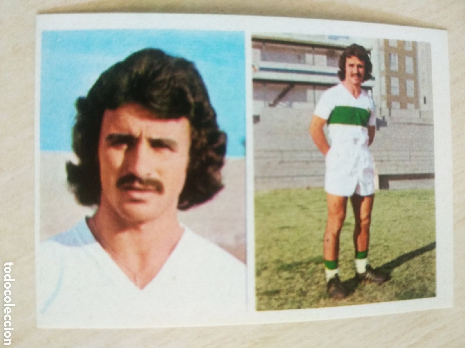 Fu&szlig;ball-Sticker: Editorial fher liga 1976 1977 76 77 Cromo futbol Elche C.F. Num. 76 Cort&eacute;s (error en dorso , D&Iacute;EZ)