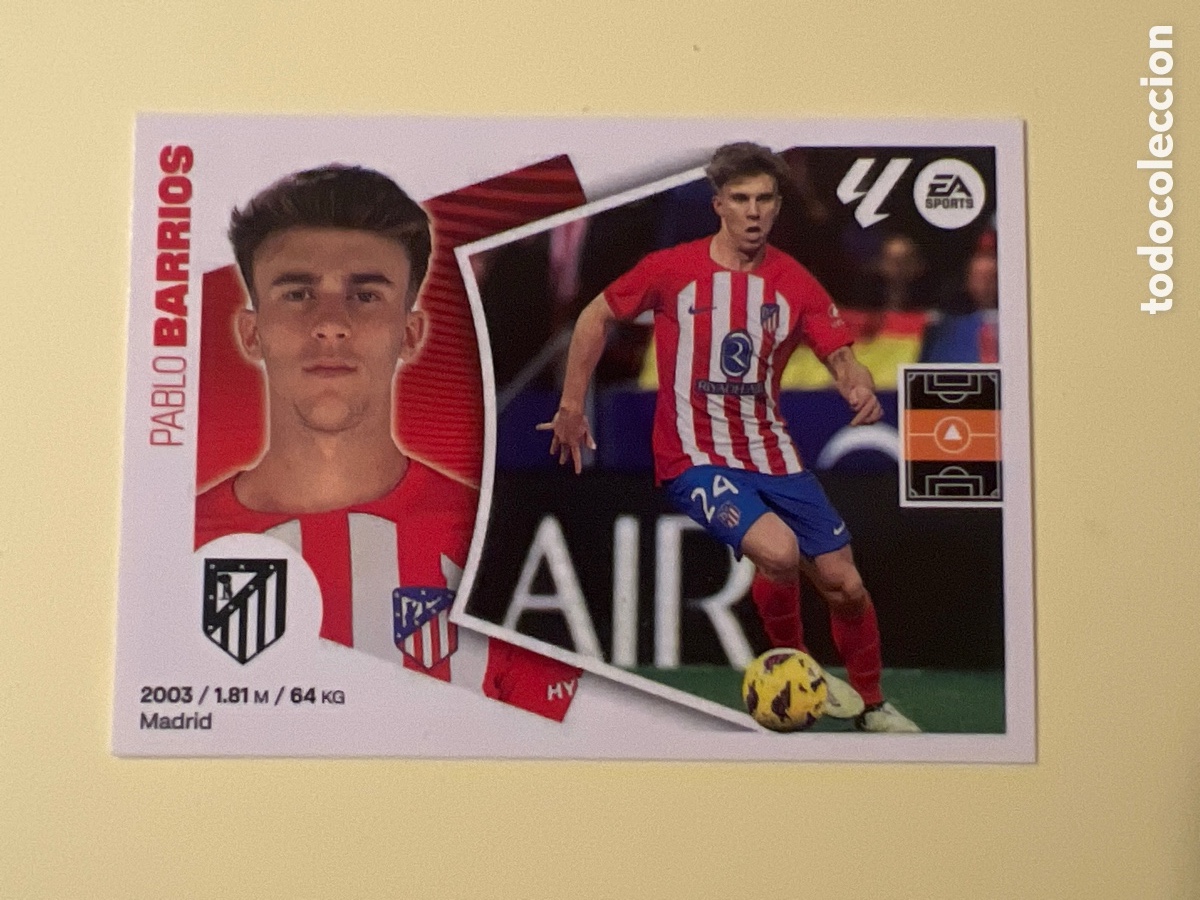 Cromos de Futebol: E1252. LIGA ESTE 2024 2025 24 25 N&ordm; 14 BARRIOS ATL&Eacute;TICO DE MADRID NUEVO SIN PEGAR