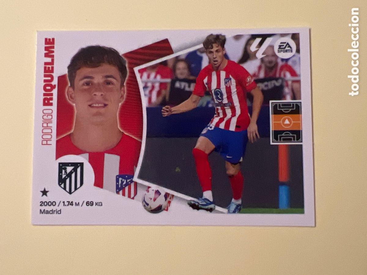 Figurine di Calcio: E1727. N&ordm; 17 RIQUELME ATLETICO MADRID LIGA ESTE 24 25 2024 2025 SIN PEGAR NUNCA PEGADO