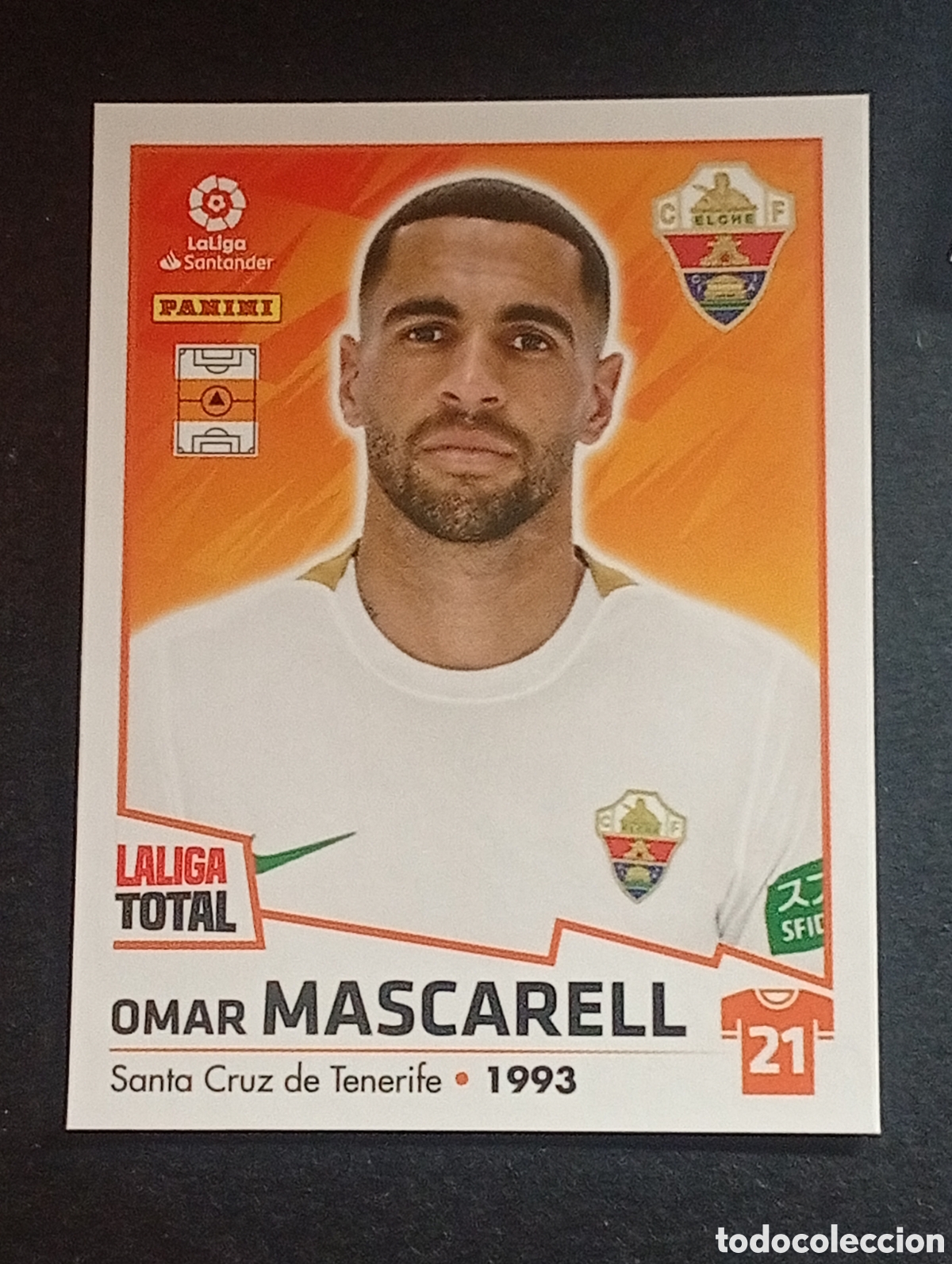 Fu&szlig;ball-Sticker: 167 MASCARELL ELCHE LALIGA TOTAL 2022 2023 22 23 LA LIGA PANINI CROMOS STICKERS