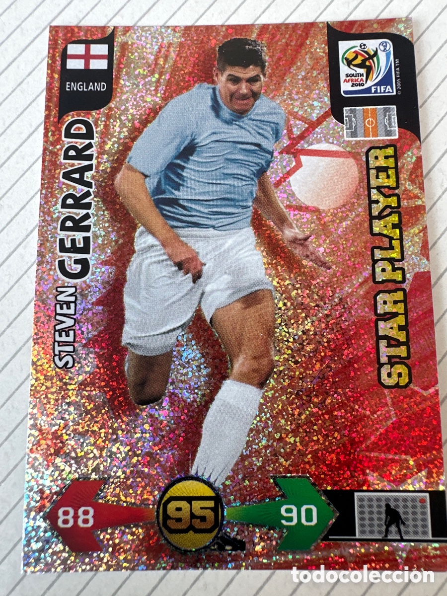 Cromos de f&uacute;tbol: GERRARD INGLATERRA STAR PLAYER ADRENALYN FIFA WORL CUP SOUTH AFRICA 2010