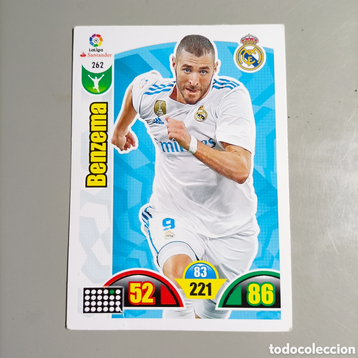 Cromos de F&uacute;tbol: ADRENALYN. LIGA 2017-2018 (REAL MADRID) №262 BENZEMA