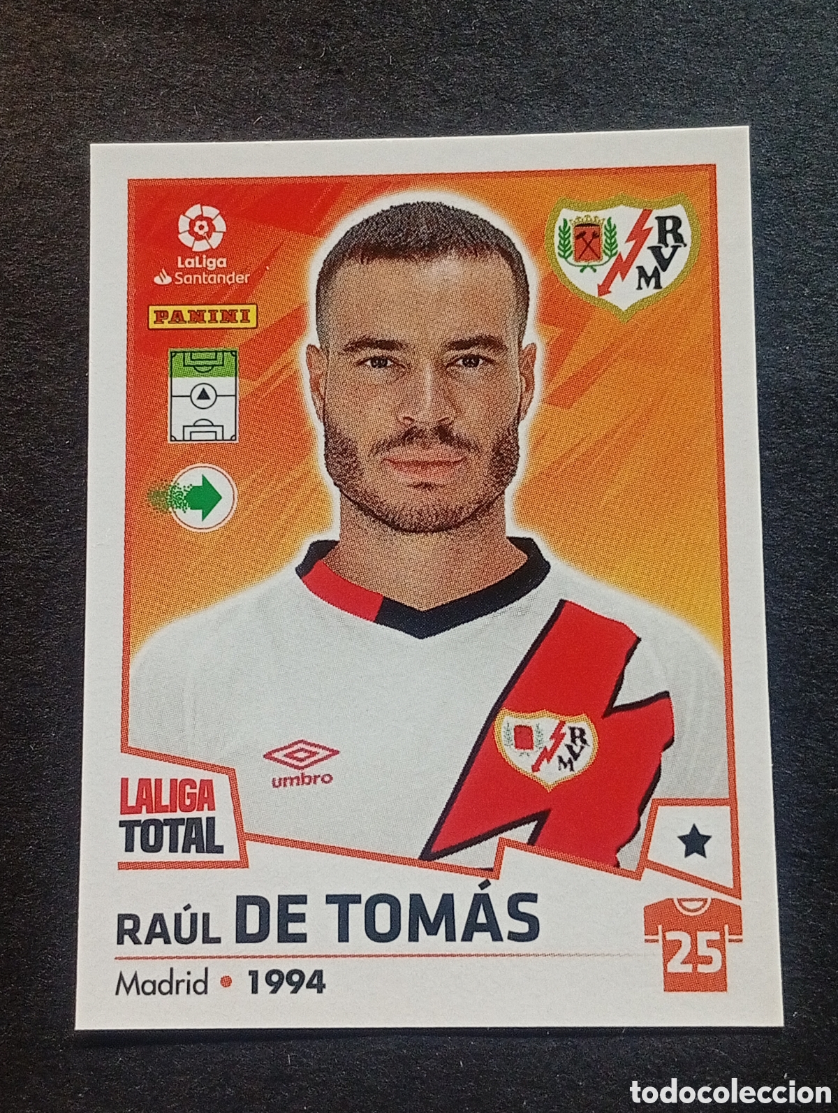 Figurine di Calcio: 329 DE TOMAS RAYO VALLECANO LALIGA TOTAL 2022 2023 22 23 LA LIGA PANINI CROMOS STICKERS