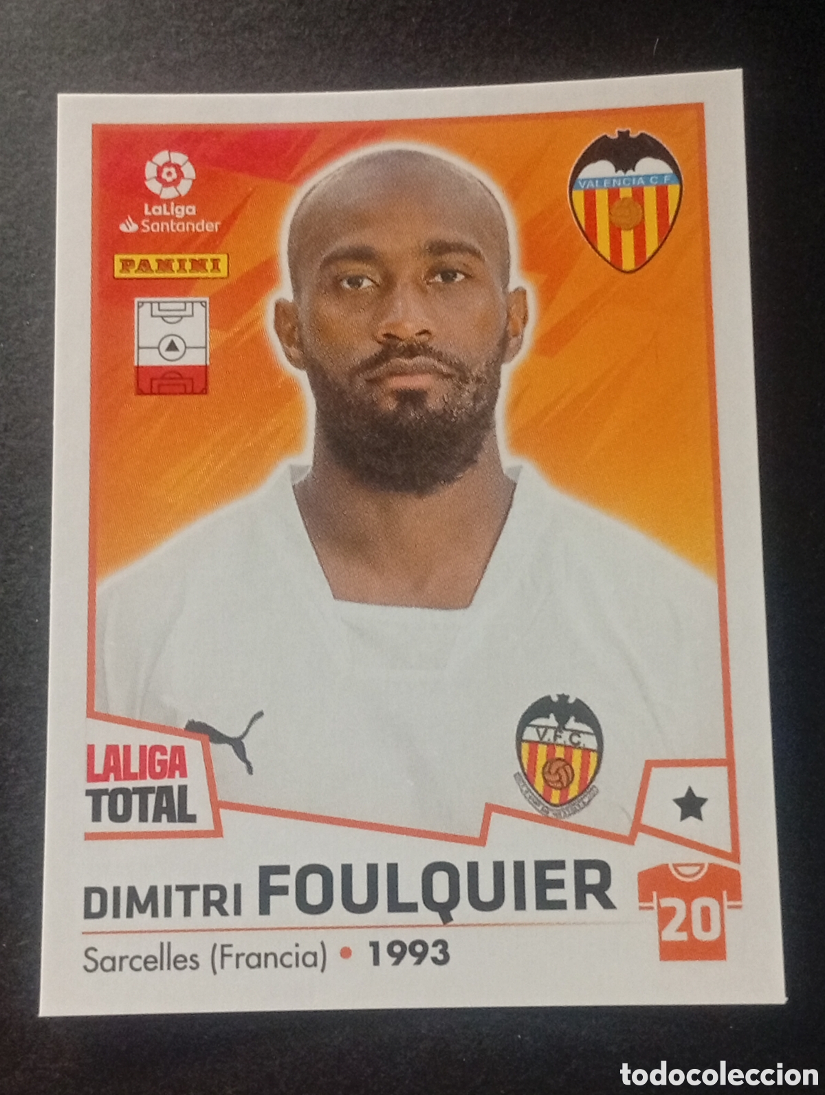 Fu&szlig;ball-Sticker: 384 FOULQUIER VALENCIA LALIGA TOTAL 2022 2023 22 23 LA LIGA PANINI CROMOS STICKERS