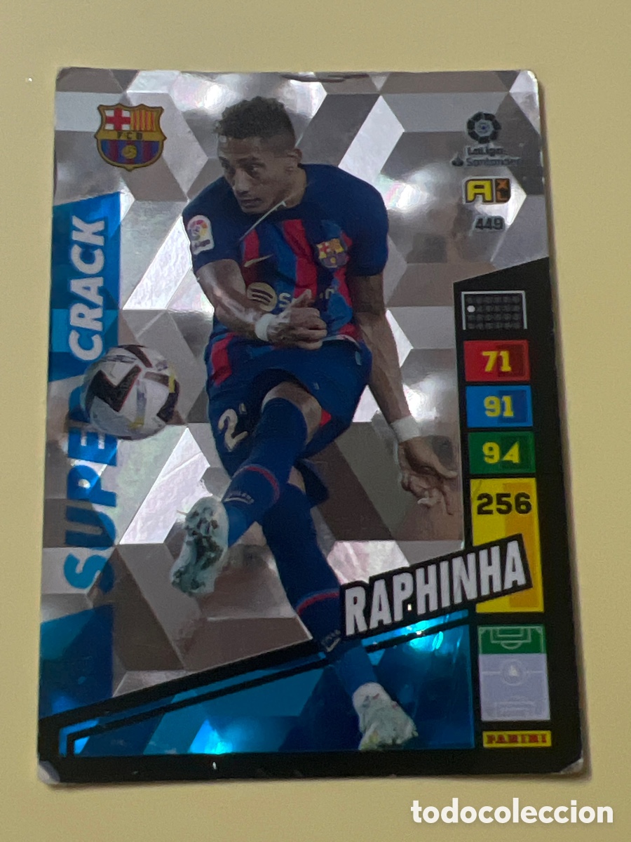 Cromos de Futebol: C4259. RAPHINHA FC BARCELONA BAR&Ccedil;A SUPER CRACK N&ordm; 449 ADRENALYN 22 23 2022 2023 PANINI