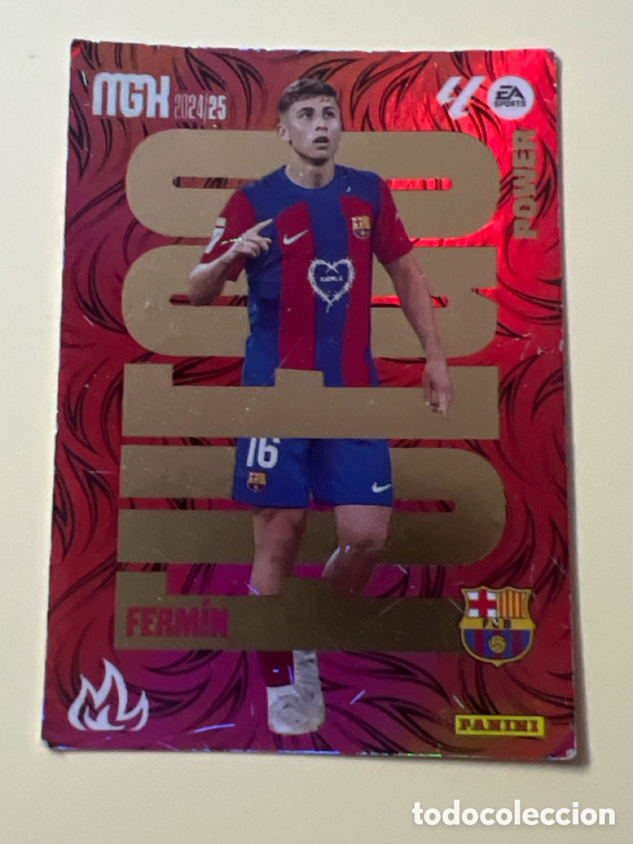 Fu&szlig;ball-Sticker: C2361. FERMIN FUEGO POWER P379 P 379 BARCELONA LIGA MEGACRACKS MGK 2024 2025 24 25