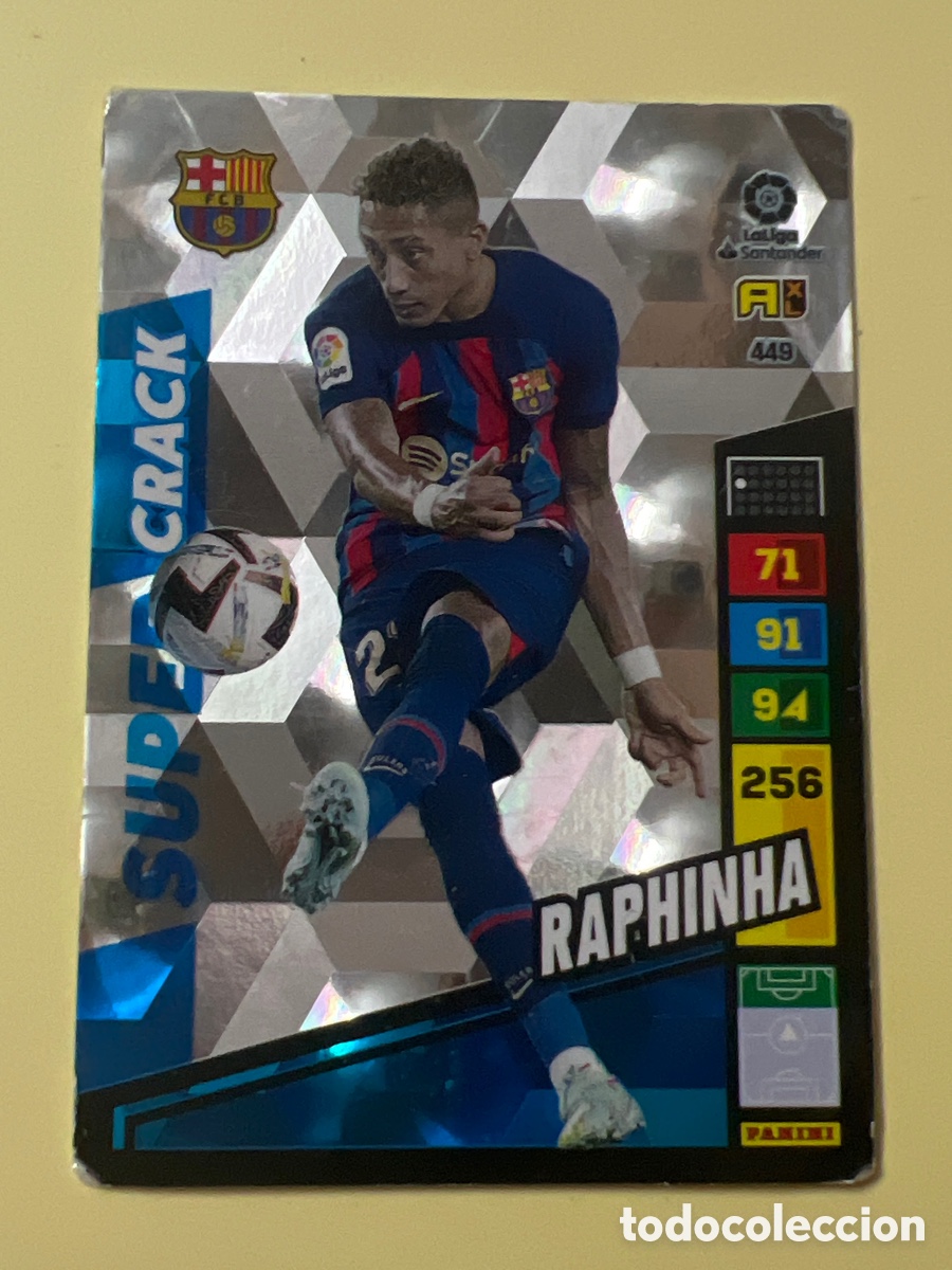 Cromos de Futebol: C2368. RAPHINHA FC BARCELONA BAR&Ccedil;A SUPER CRACK N&ordm; 449 ADRENALYN 22 23 2022 2023 PANINI