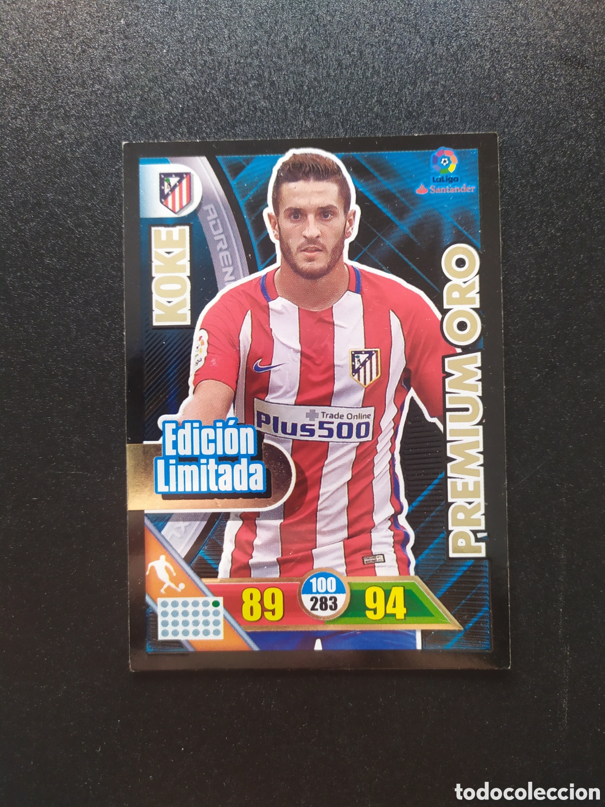 Cromos de f&uacute;tbol: Adrenalyn 2016 2017 16 17 panini Koke premium oro edicion limitada Atl&eacute;tico Madrid