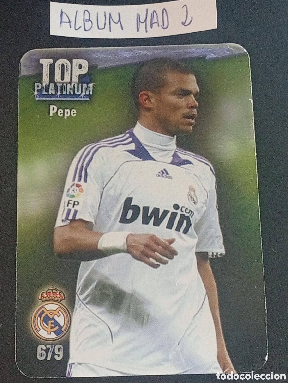 Figurine di Calcio: 679 brillo liso PEPE REAL MADRID MUNDICROMO 2007 2008 CROMOS CARDS PANINI TOPPS MEGACRACKS