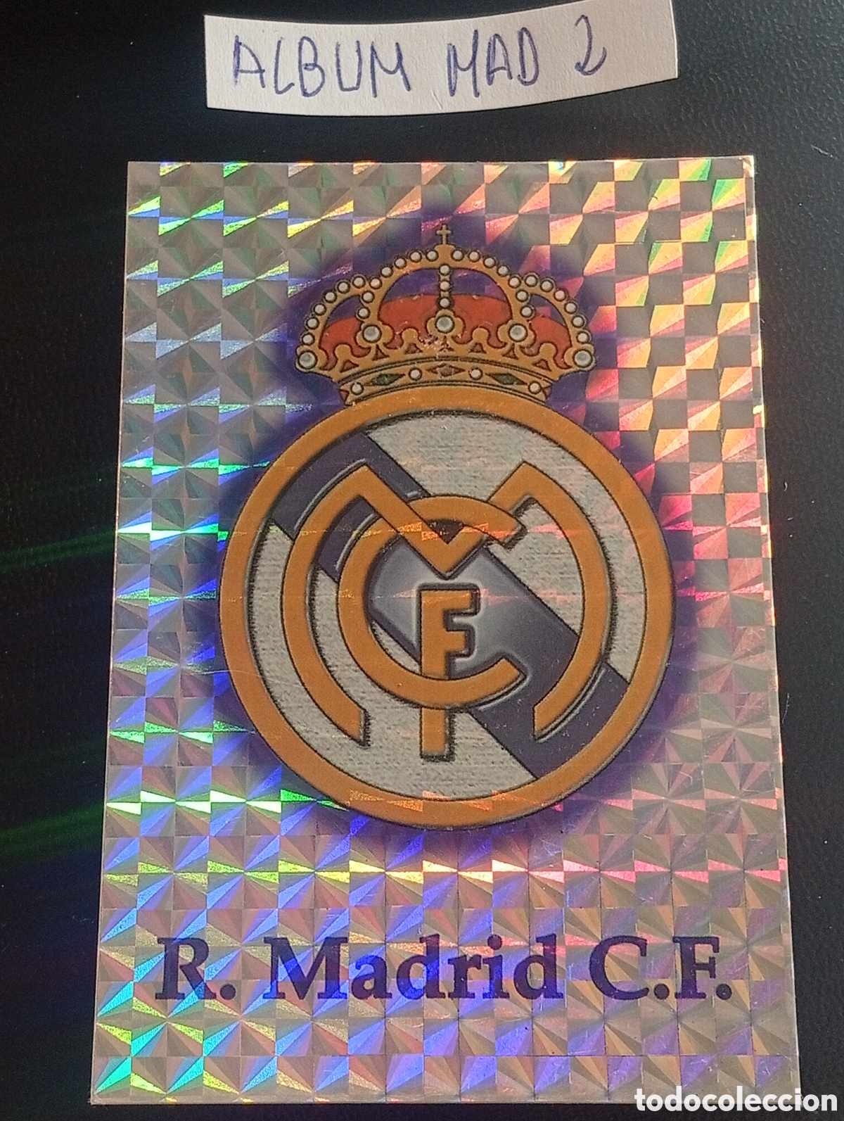 Cromos de F&uacute;tbol: 1 escudo REAL MADRID MUNDICROMO LIGA 2001 2002 CROMOS CARDS MUNDICROMO PANINI TOPPS MEGACRACKS TCG
