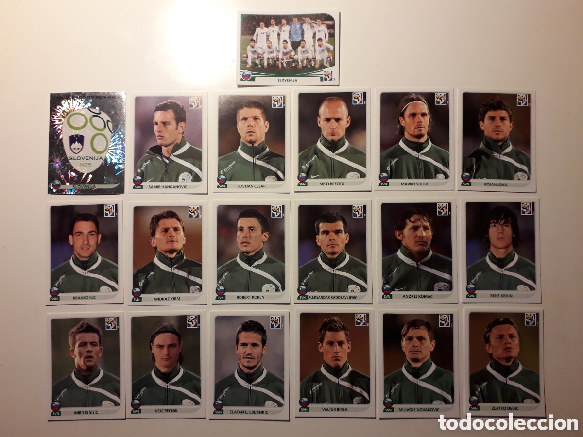 Fu&szlig;ball-Sticker: 19 CROMOS ESLOVENIA MUNDIAL SUD&Aacute;FRICA 2010 PANINI EQUIPO B&Aacute;SICO COMPLETO PEDIDO M&Iacute;NIMO 3&euro;