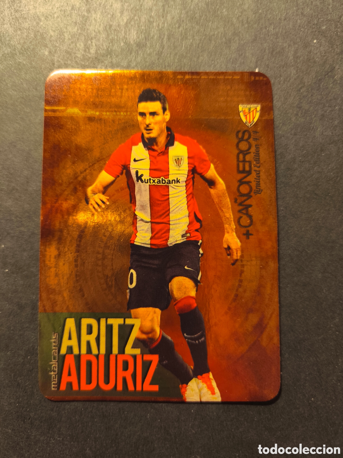 Football Stickers: ADURIZ CA&Ntilde;ONERO METALCARDS VERSION LISA MC FICHAS LIGA 2016