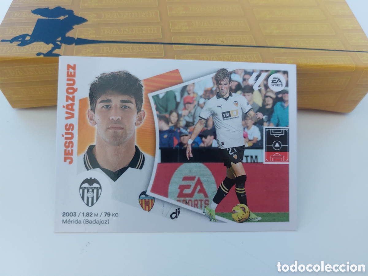 Cartes &agrave; collectionner de Football: 9B JESUS VAZQUEZ VALENCIA PANINI LIGA ESTE 24 25 2024 2025