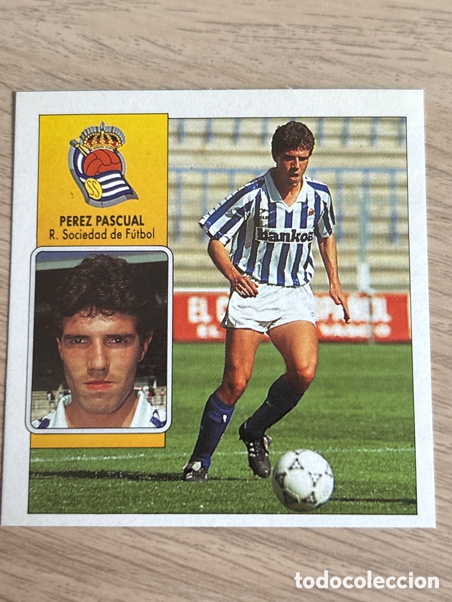 Cartes &agrave; collectionner de Football: PEREZ PASCUAL REAL SOCIEDAD LIGA ESTE 1992 1993 92 93 NUNCA PEGADO SIN PEGAR