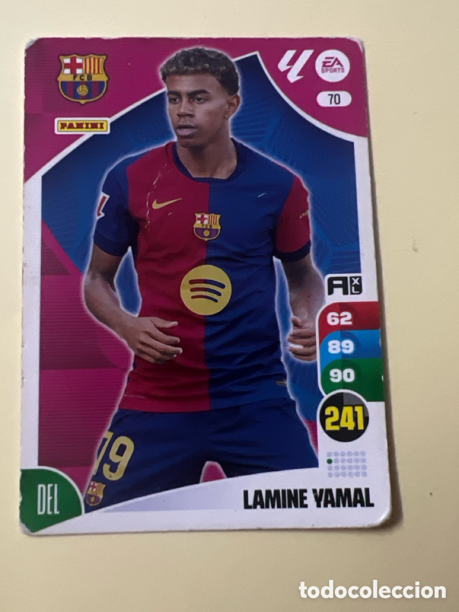 Cromos de F&uacute;tbol: E261. 70 lamine yamal barcelona adrenalyn 25