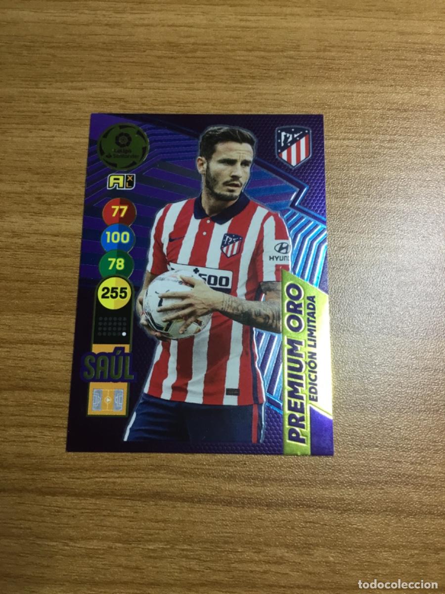 Cromos de f&uacute;tbol: Adrenalyn 2020 2021 20 21 atl&eacute;tico de madrid Edici&oacute;n Limitada Saul Premium Oro