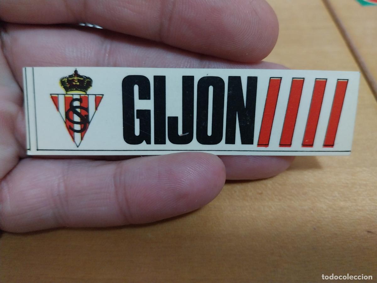Fu&szlig;ball-Sticker: GIJON ESCUDO FUTBOL CROMO PEGATINA SIN PEGAR NUNCA A&Ntilde;OS 80 8X2CMS APROX *