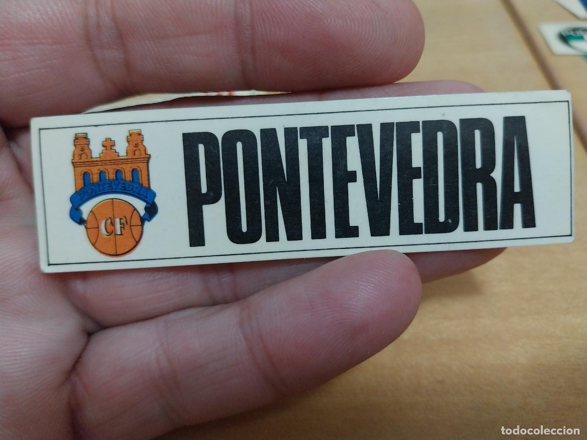 Football Stickers: PONTEVEDRA * ESCUDO FUTBOL CROMO PEGATINA SIN PEGAR NUNCA A&Ntilde;OS 80 8X2CMS APROX *