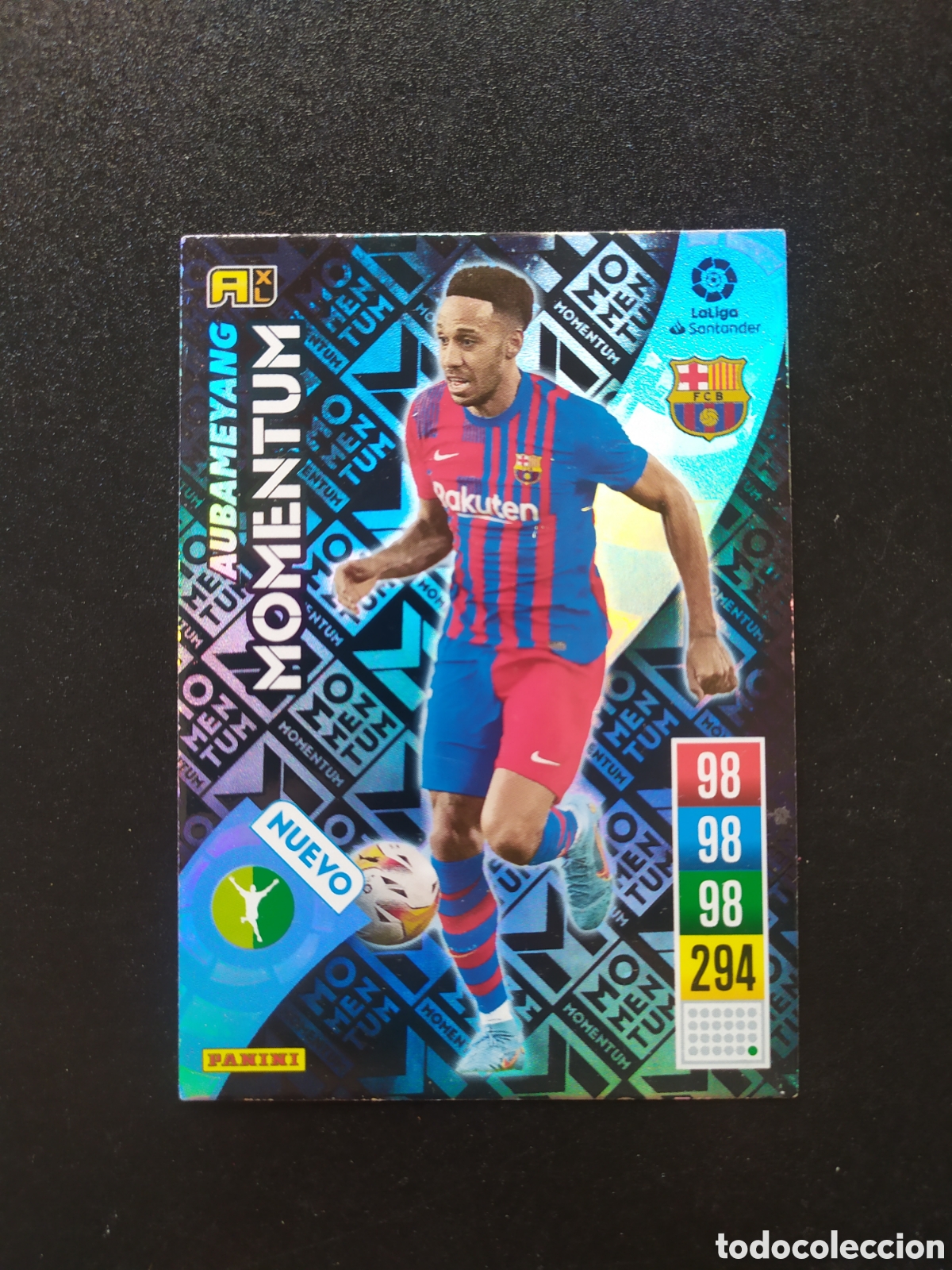 Cartes &agrave; collectionner de Football: Adrenalyn 2021 2022 21 22 panini Aubameyang nuevo momentum Barcelona