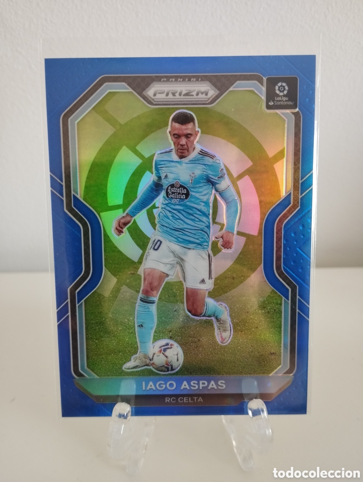 Cromos de F&uacute;tbol: PANINI PRIZM LA LIGA 20 21 IAGO ASPAS CELTA DE VIGO BLUE/49