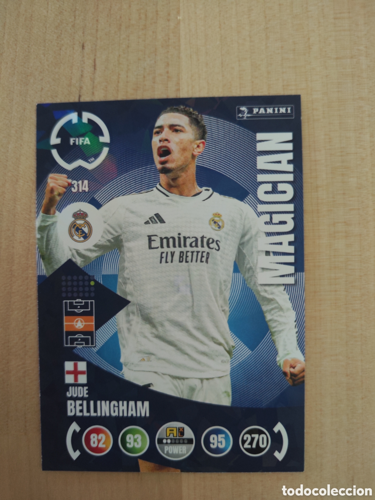 Cromos de f&uacute;tbol: Adrenalyn mundial club 2025 314 Real Madrid Bellingham magician