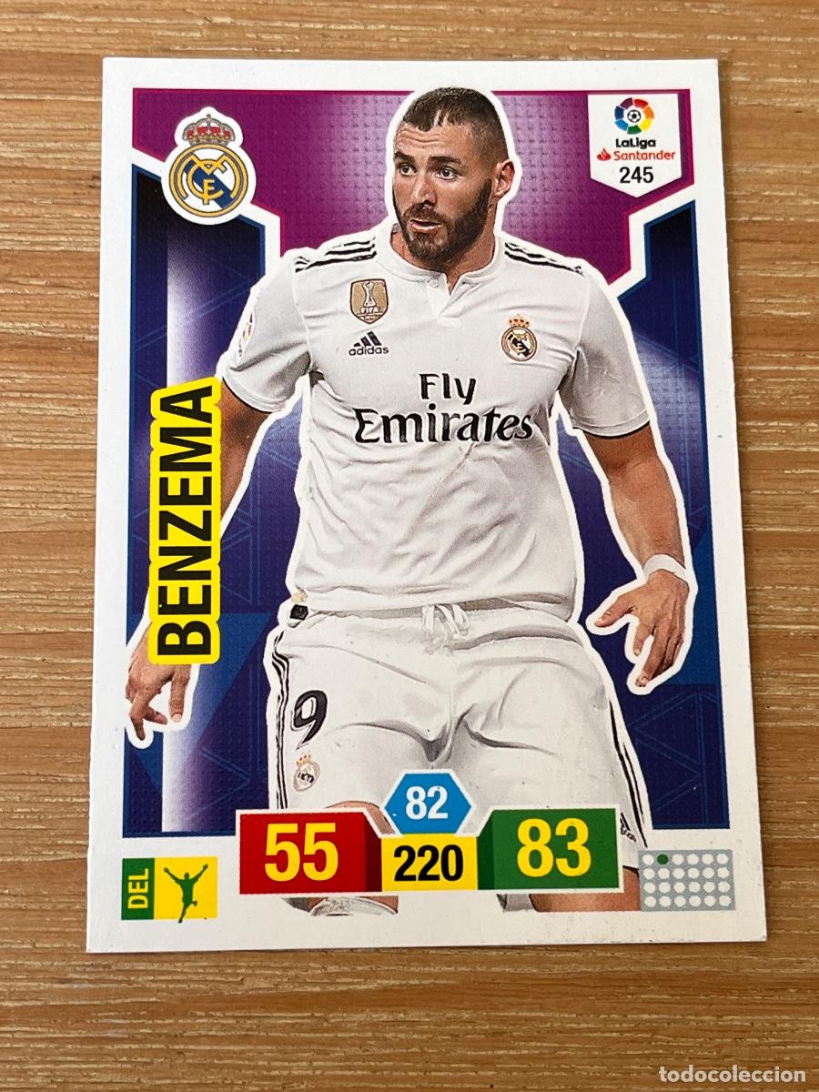 Cromos de F&uacute;tbol: 4. CROMO ADRENALYN BENZEMA 2018-19 18-19 N 245