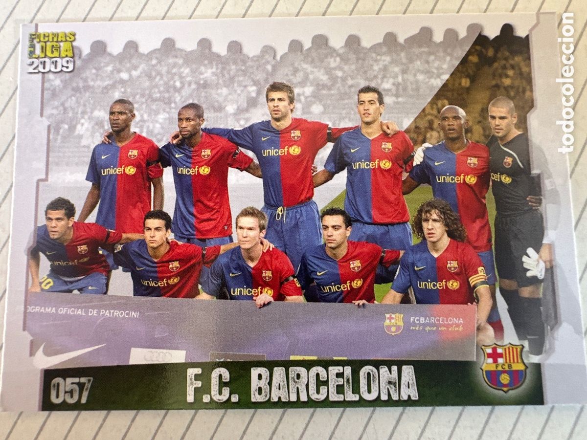 Cartes &agrave; collectionner de Football: 057 F.C.BARCELONA LAS FICHAS DE LA LIGA 2009 MUNDICROMO