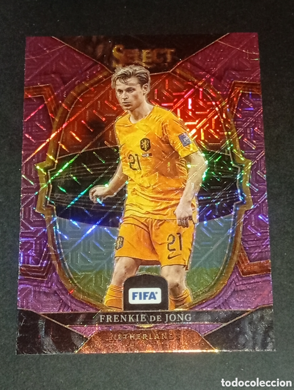Fu&szlig;ball-Sticker: 91 FIFA paralela prizm DE JONG NETHERLANDS SELECT 2022 2023 22 23 cromo megacracks BARCELONA