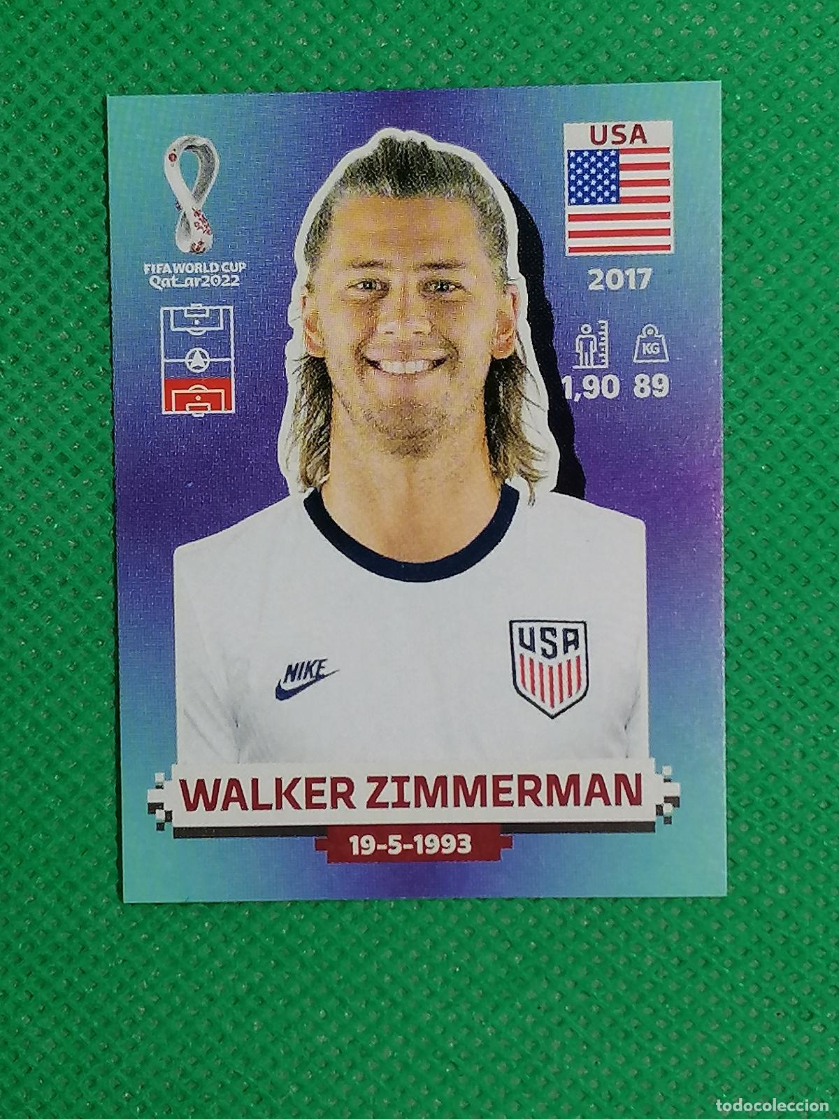 Cromos de F&uacute;tbol: USA 10 USA10 WALKER ZIMMERMAN USA ⚽ PANINI MUNDIAL WORLD CUP QATAR 2022 STICKER ⚽