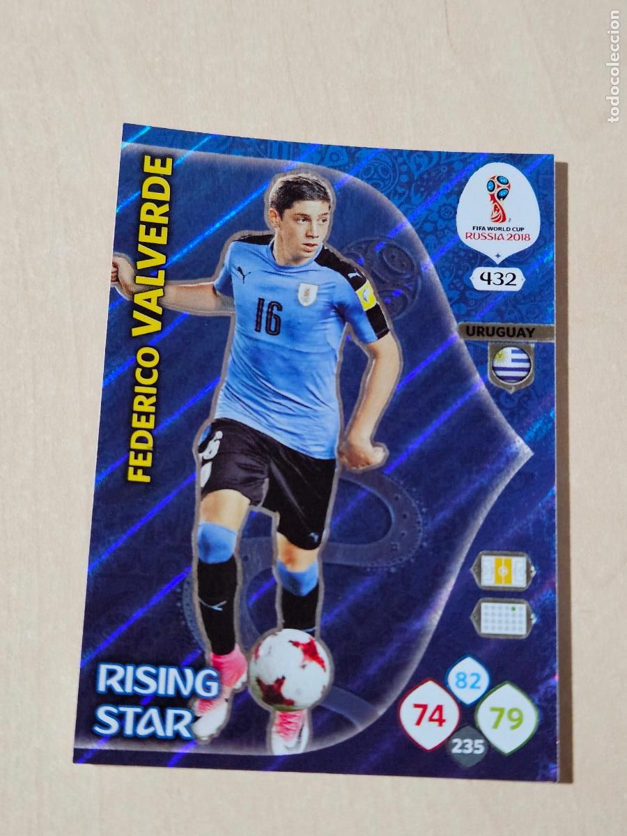 Figurine di Calcio: N&ordm; 432 FEERICO VALVERDE - RISING STAR - ADRENALYN XL MUNDIAL 2018 RUSIA - FICHA