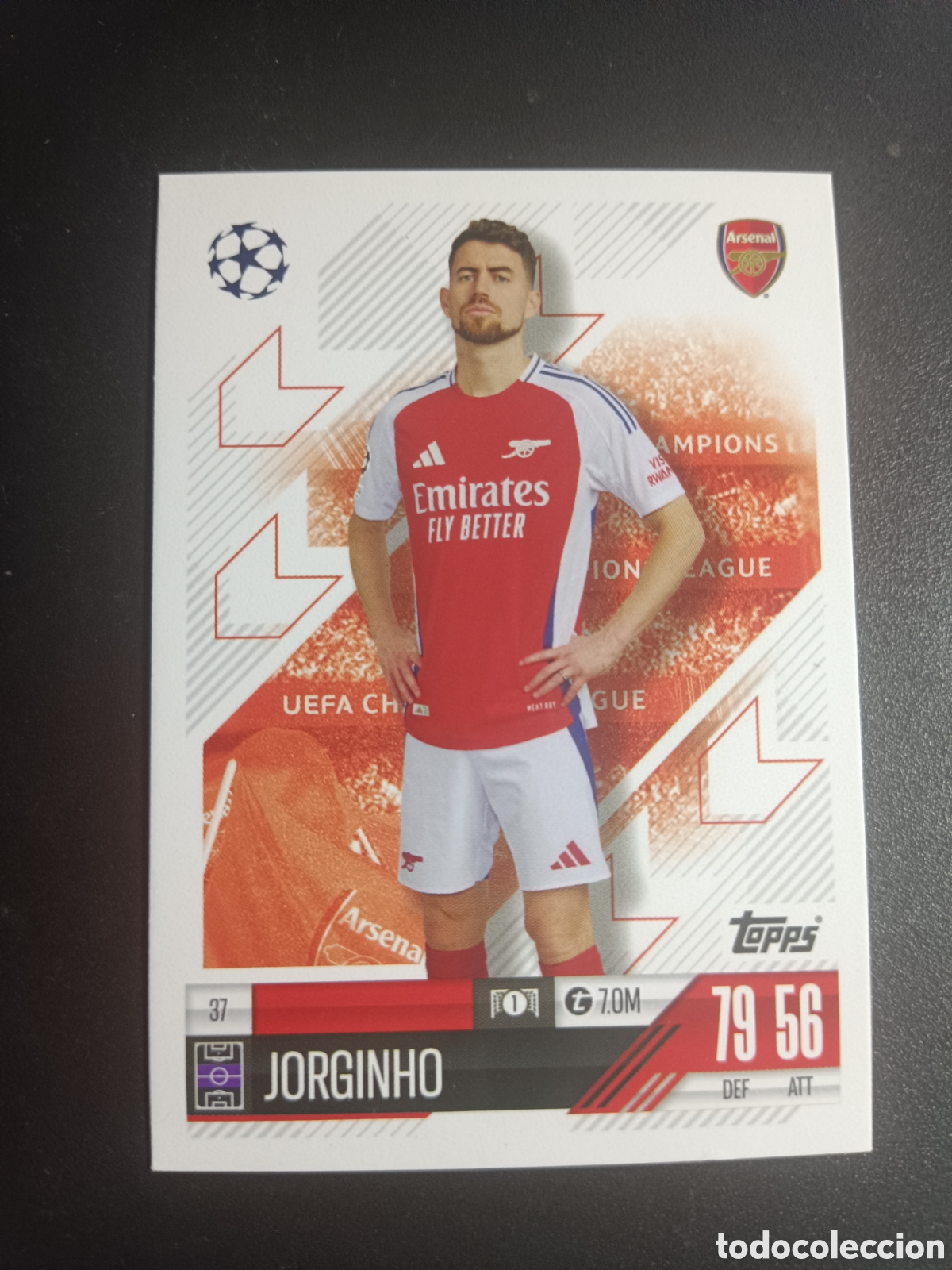 Cromos de f&uacute;tbol: 37 JORGINHO ARSENAL CHAMPIONS MATCH ATTAX TOPPS 2024 2025 24 25