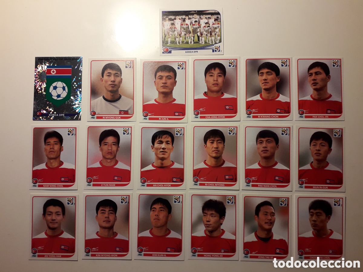 Fu&szlig;ball-Sticker: 19 CROMOS COREA NORTE MUNDIAL SUD&Aacute;FRICA 2010 PANINI EQUIPO B&Aacute;SICO COMPLETO PEDIDO M&Iacute;NIMO 3&euro;