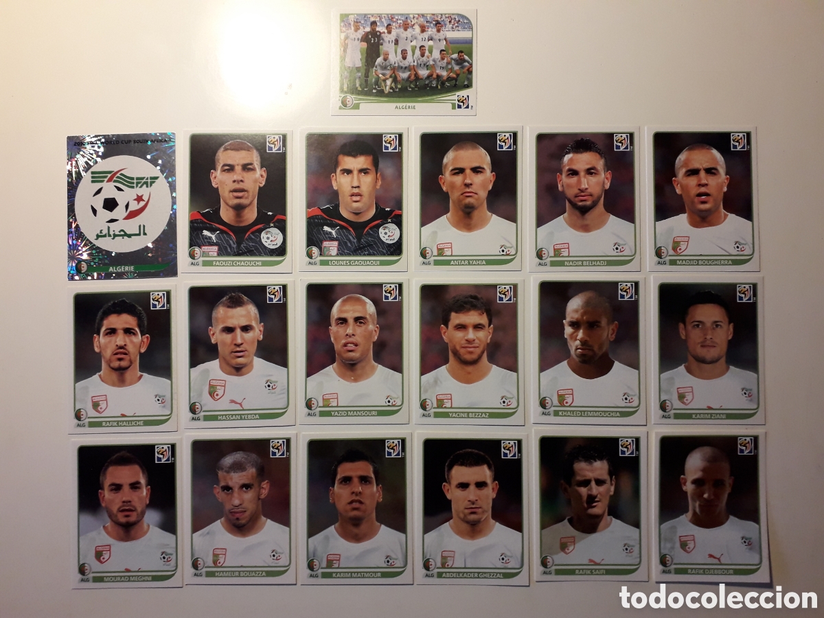 Fu&szlig;ball-Sticker: 19 CROMOS ARGELIA MUNDIAL SUD&Aacute;FRICA 2010 PANINI EQUIPO B&Aacute;SICO COMPLETO PEDIDO M&Iacute;NIMO 3&euro;.