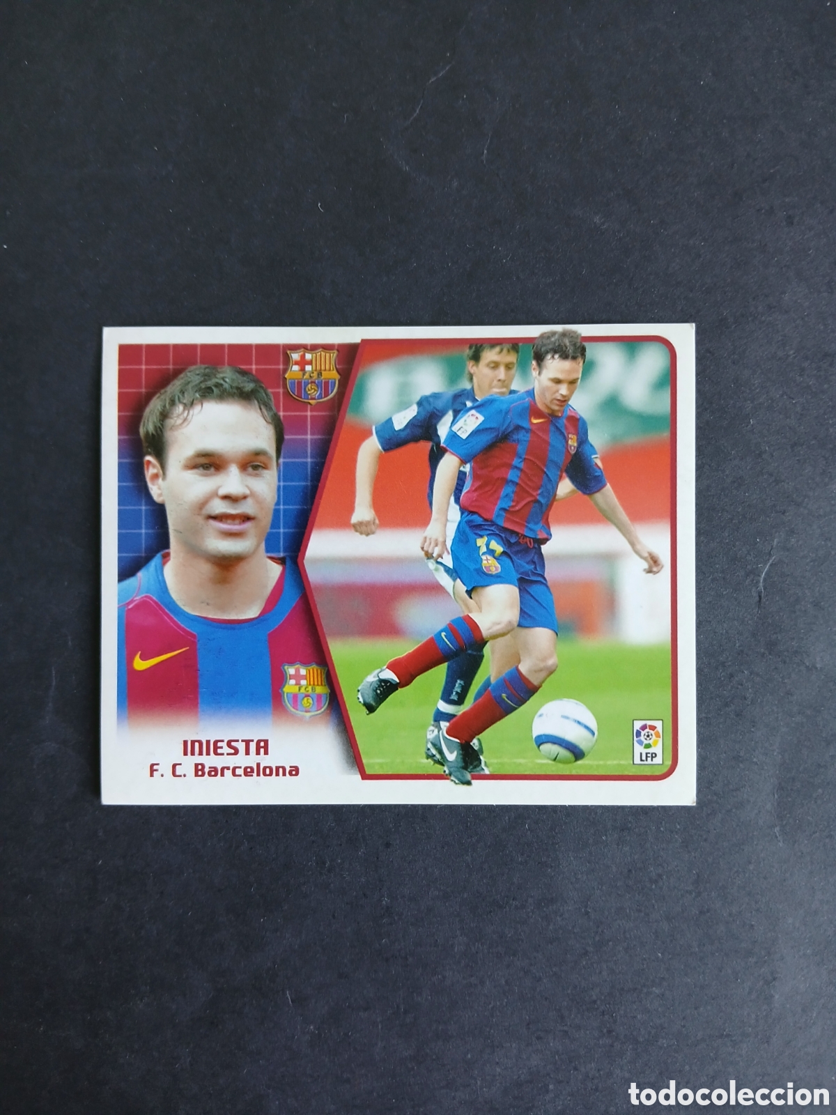 Cromos de F&uacute;tbol: INIESTA BARCELONA LIGA ESTE 2005/06 05 06 NUNCA PEGADO SIN PEGAR
