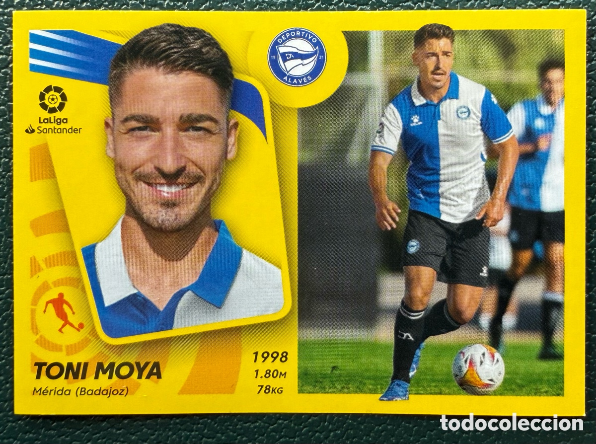 Fu&szlig;ball-Sticker: 14 BIS TONI MOYA DEPORTIVO ALAVES CROMOS ALBUM EDICIONES ESTE 2021 2022 21 22