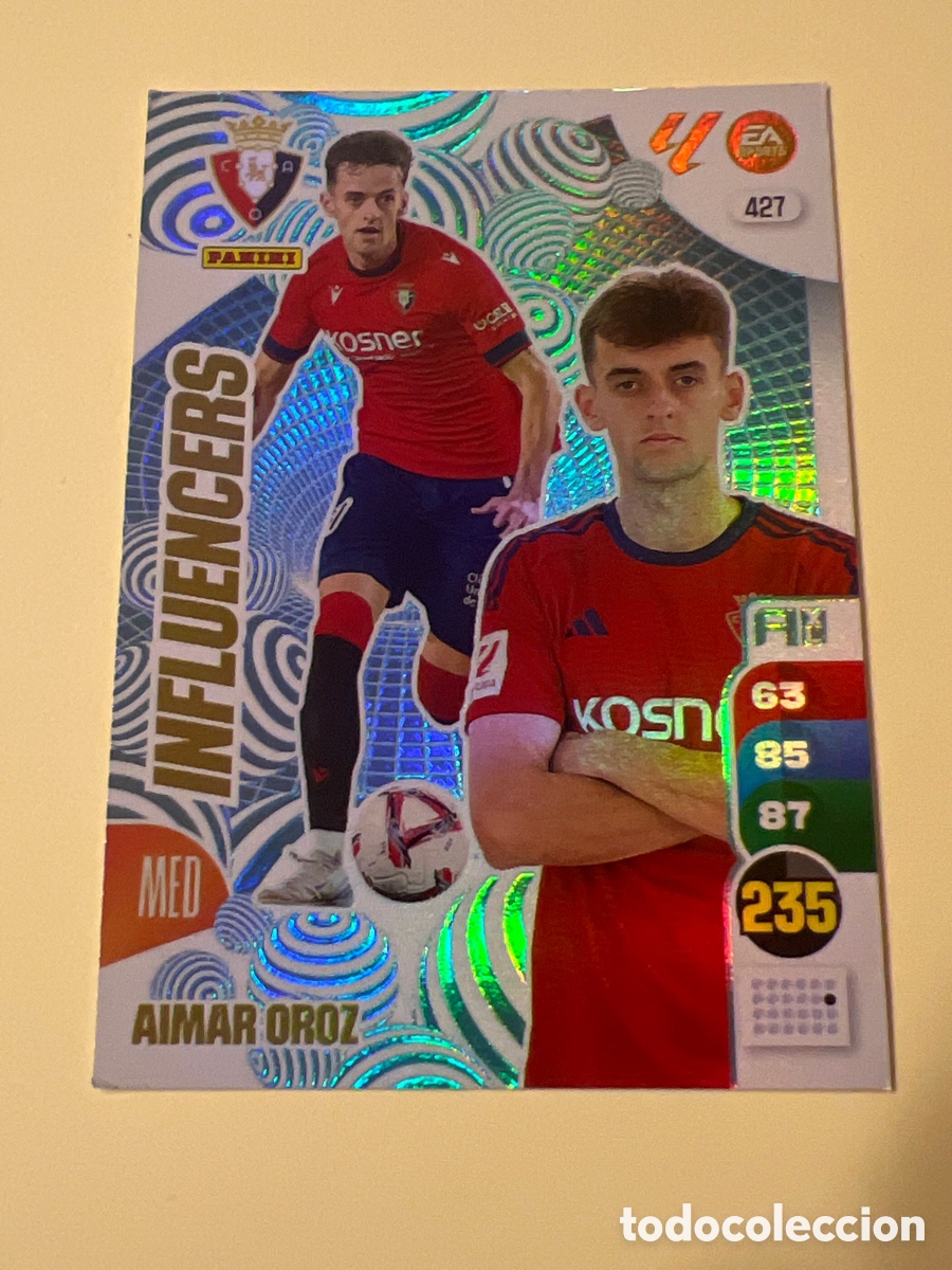 Fu&szlig;ball-Sticker: C1682. 427.- AIMAR OROZ -INFLUENCERS- (OSASUNA) - ADRENALYN XL LIGA EA SPORT 2024/25 (PANINI)