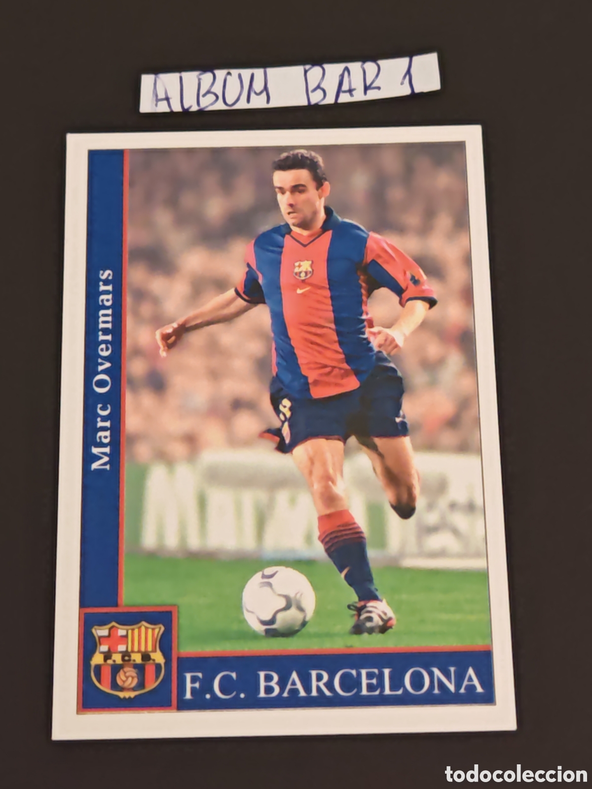 Fu&szlig;ball-Sticker: 83 OVERMARS BARCELONA MUNDICROMO 2001 2002 CROMOS CARDS PANINI MEGACRACKS ADRENALYN