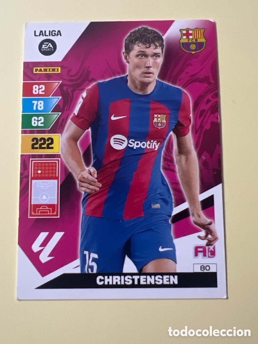 Figurine di Calcio: E1393. 80 Christensen Barcelona Adrenalyn XL LaLiga 2023 2024 23 24