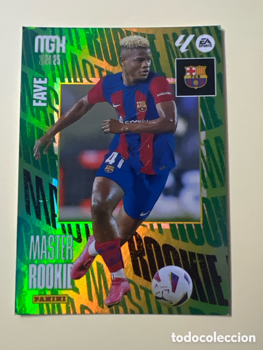 Figurine di Calcio: E1413. 411 m&aacute;ster rookie FAYE Barcelona MEGACRACKS 2024 2025 24 25 CROMOS CARDS TOPPS