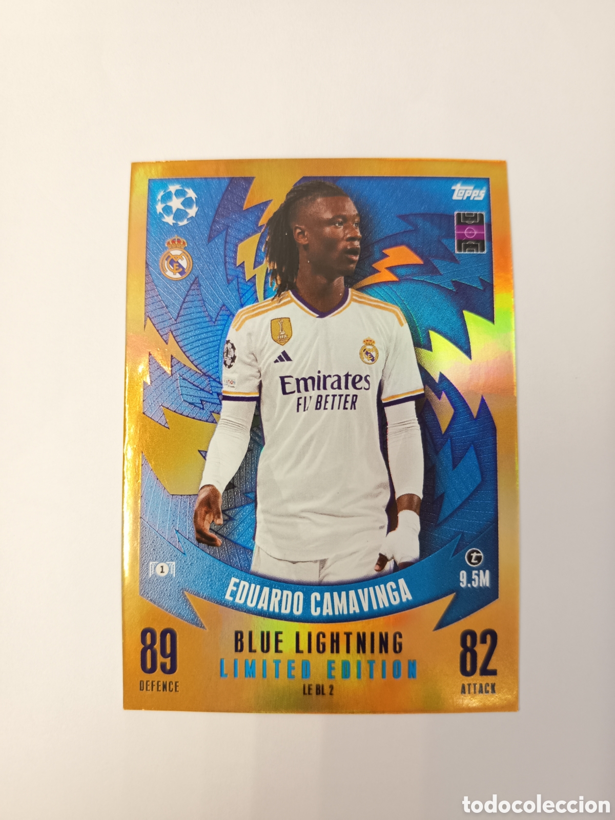 Cromos de F&uacute;tbol: MATCH ATTAX 2023 2024 CHAMPIONS CAMAVINGA BLUE LIGHTNING LE BL 2
