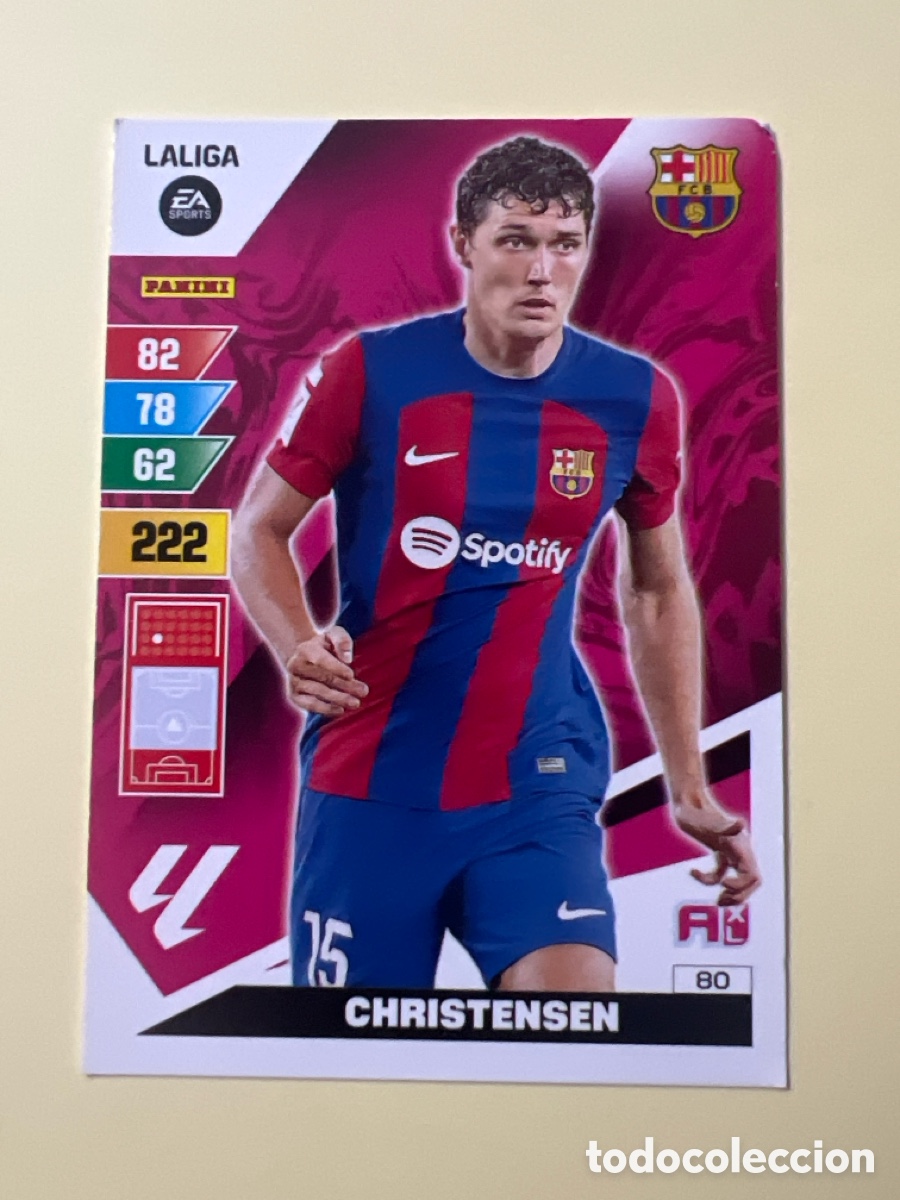 Cromos de f&uacute;tbol: E1556. 80 Christensen Barcelona Adrenalyn XL LaLiga 2023 2024 23 24