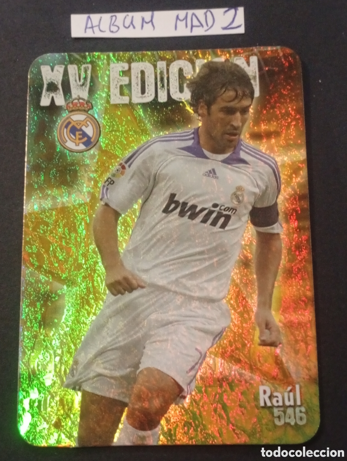 Cartes &agrave; collectionner de Football: 546 brillo jaspeado puntas redondas RAUL REAL MADRID MUNDICROMO 2008 2009 CROMOS CARDS PANINI TCG