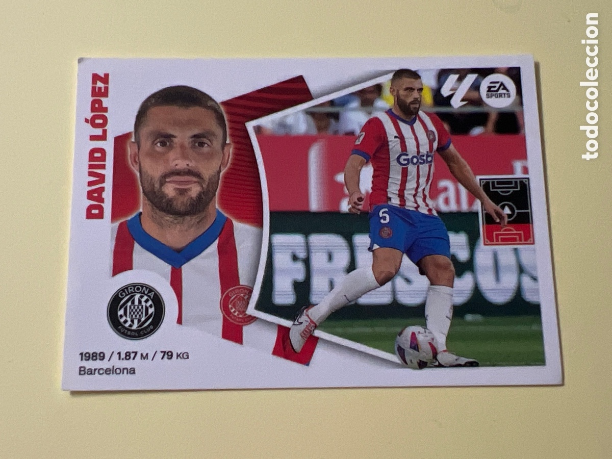 Cromos de Futebol: C8585. N&ordm; 9 DAVID LOPEZ GIRONA LIGA ESTE 24 25 2024 2025 SIN PEGAR NUNCA PEGADO