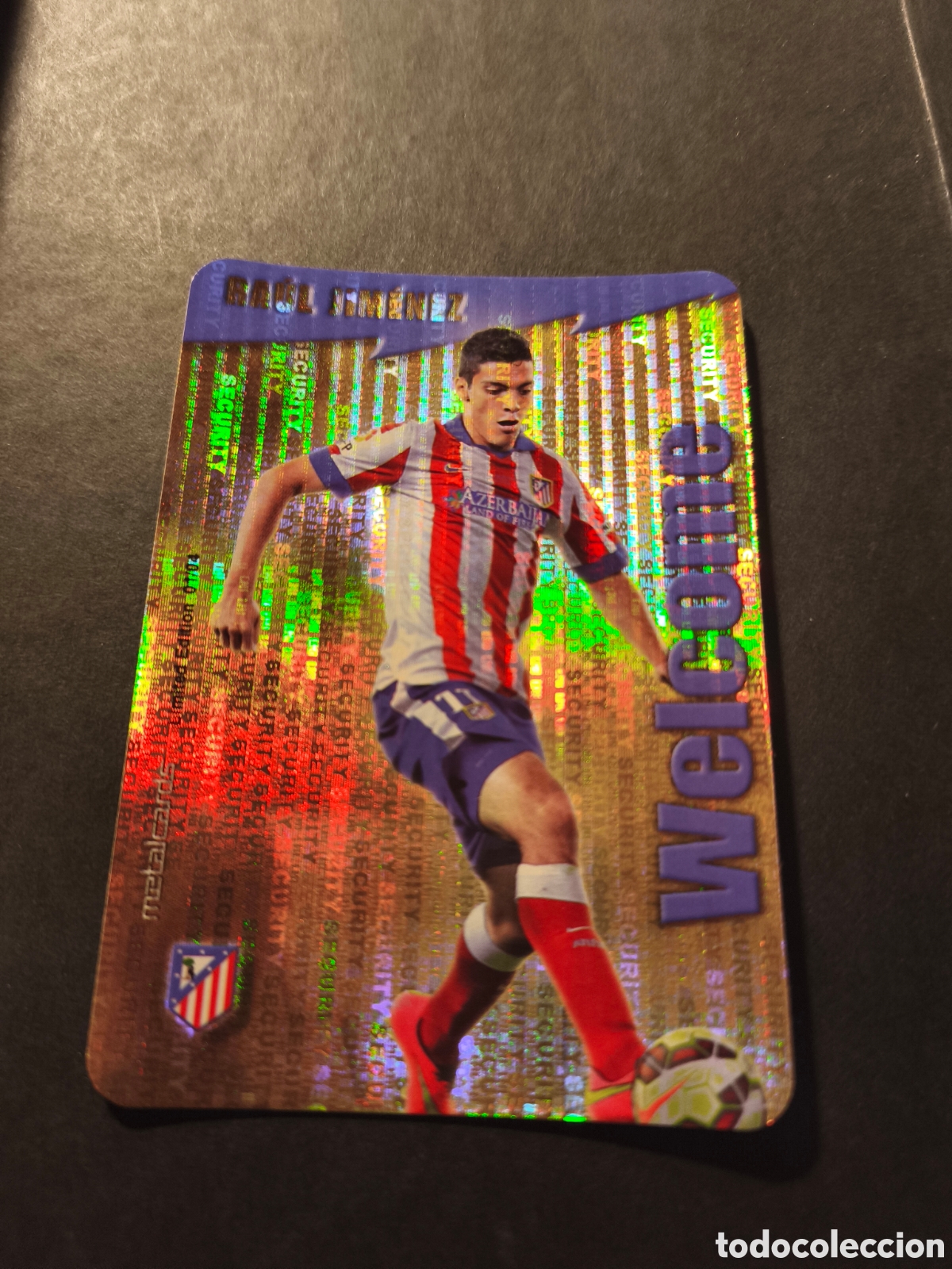 Cromos de f&uacute;tbol: WELCOME RAUL JIMENEZ MUNDICROMO FICHAS LIGA 2015 VERSION SECURITY