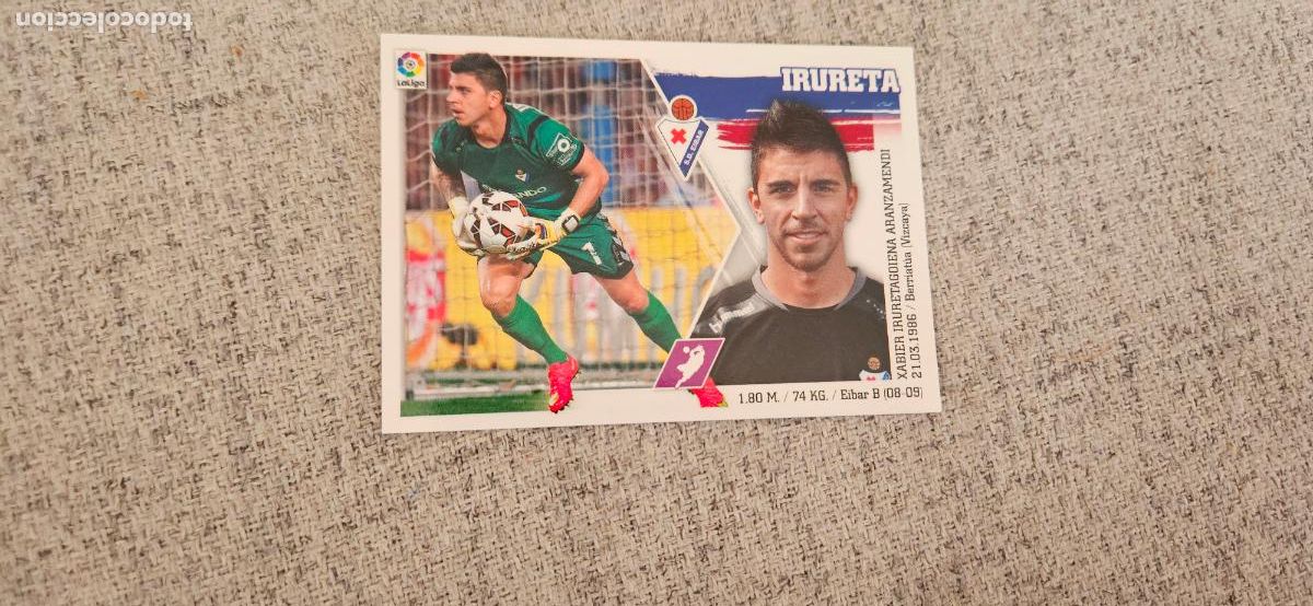 Cromos de f&uacute;tbol: Irureta eibar e este 2015 2016 15 16 sin pegar - Foto 1