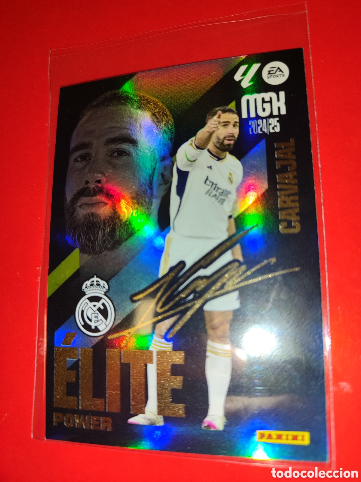 Cromos de f&uacute;tbol: Carvajal &Eacute;lite Power firmado MGK 24-25