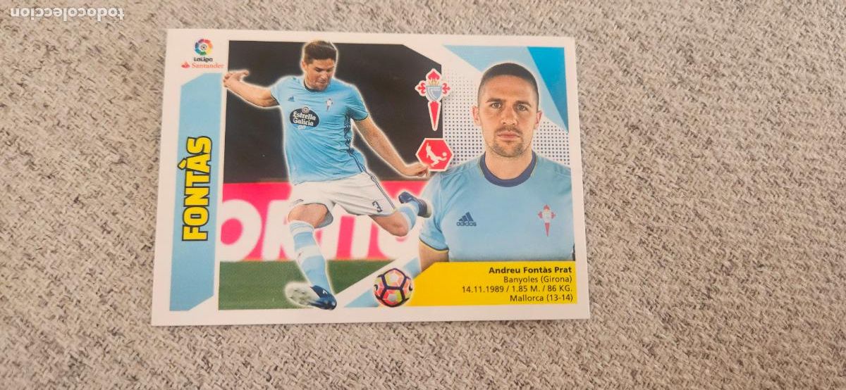 Cromos de f&uacute;tbol: Fontas celta este 2017 2018 17 18 sin pegar - Foto 1