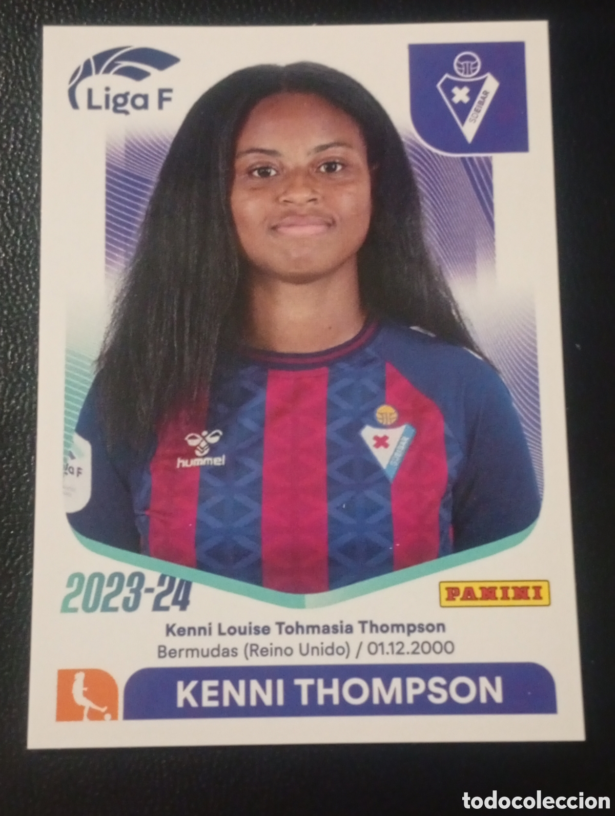 Fu&szlig;ball-Sticker: 117 KENNI THOMPSON EIBAR LIGA F FEMENINA PANINI 2023 2024 23 24 CROMO STICKERS WOMEN