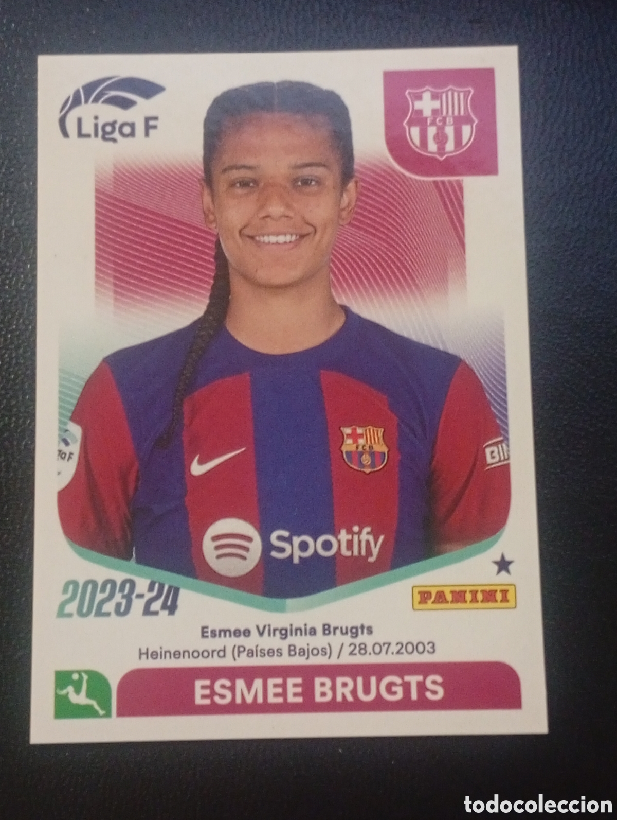 Fu&szlig;ball-Sticker: 60b ESMEE BRUGTS BARCELONA LIGA F FEMENINA PANINI 2023 2024 23 24 CROMO STICKERS WOMEN 60 b