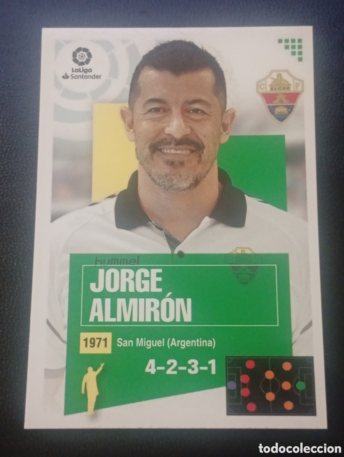 Figurine di Calcio: 1 entrenador JORGE ALMIRON ELCHE EDICIONES LA LIGA ESTE 2023 2024 23 24 PANINI CROMOS STICKERS TOPPS